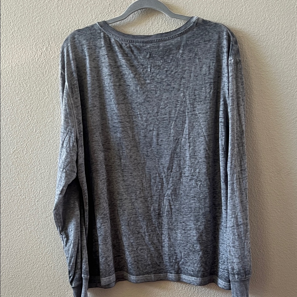 Disney Gray Long Sleeve Shirt with Stitch and Floral Design - Picture 6 of 6